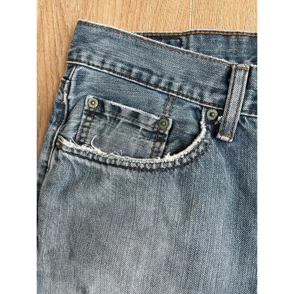 Levi’s 559 Men's Relaxed Straight Leg Medium Wash Distressed Denim Jeans 33x30 - Picture 7 of 11